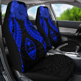 Guam Polynesian Car Seat Covers Pride Seal And Hibiscus Blue - 232125 - YourCarButBetter