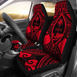 Guam Polynesian Car Seat Covers - Red Guam Coat Of Arms Polynesian Tattoo - 174914 - YourCarButBetter