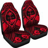 Guam Polynesian Car Seat Covers - Red Guam Coat Of Arms Polynesian Tattoo - 174914 - YourCarButBetter