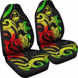 Guam Polynesian Car Seat Covers - Reggae Tentacle Turtle - 091114 - YourCarButBetter