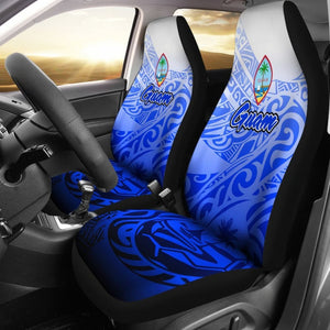 Guam Polynesian Car Seat Covers - Tribal Tattoo With Seal - 093223 - YourCarButBetter