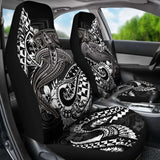 Guam Polynesian Car Seat Covers - White Shark Polynesian Tattoo - 18 102802 - YourCarButBetter