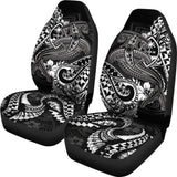 Guam Polynesian Car Seat Covers - White Shark Polynesian Tattoo - 18 102802 - YourCarButBetter