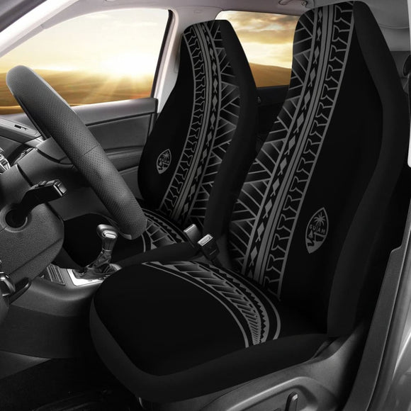 Guam Seal Gray Tribal Car Seat Covers 093223 - YourCarButBetter
