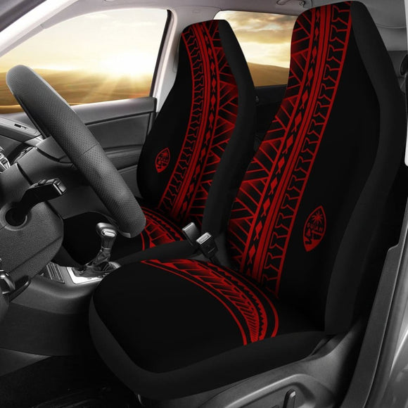 Guam Seal Red Tribal Car Seat Covers 093223 - YourCarButBetter