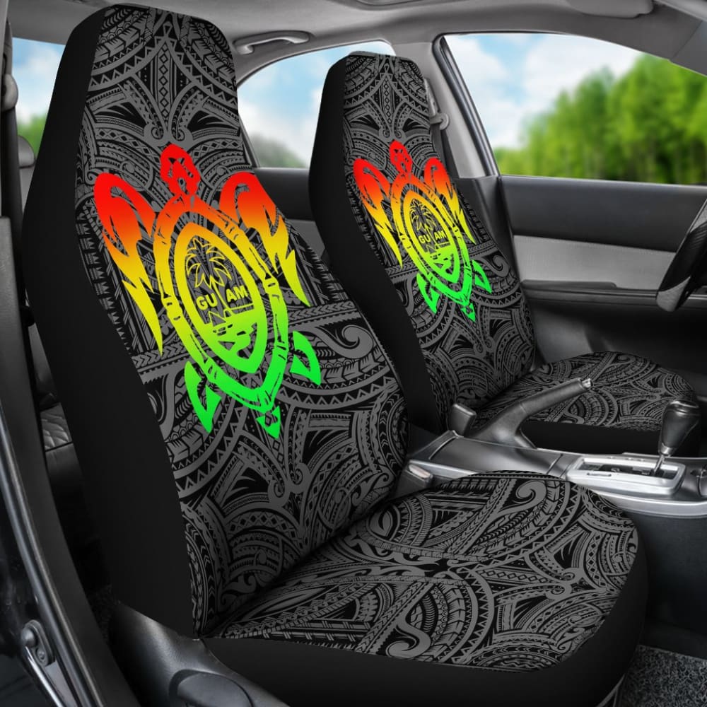 Guam Tribal Turtle Guam Pattern Car Seat Covers 210803