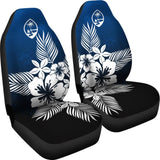 Guam Tropical Hibiscus Blue Car Seat Covers 093223 - YourCarButBetter