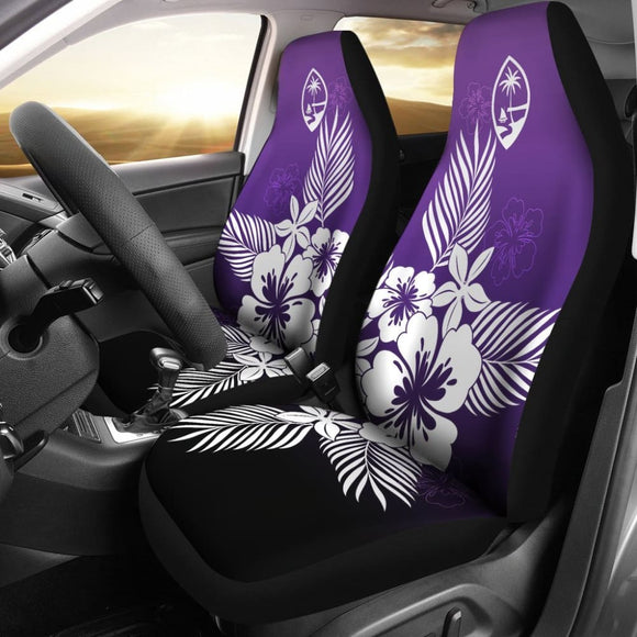Guam Tropical Hibiscus Purple Car Seat Covers 093223 - YourCarButBetter
