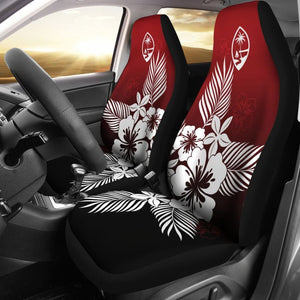Guam Tropical Hibiscus Red Car Seat Covers 093223 - YourCarButBetter