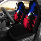 Haiti Flag Painting Car Seat Cover 4 153908 - YourCarButBetter