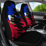 Haiti Flag Painting Car Seat Cover 4 153908 - YourCarButBetter