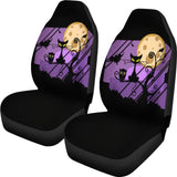 Halloween Black Cat In Purple Sunset Car Seat Cover 094209 - YourCarButBetter