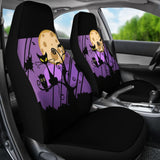 Halloween Black Cat In Purple Sunset Car Seat Cover 094209 - YourCarButBetter