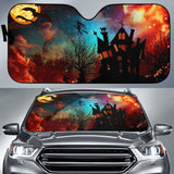 Halloween Cartoon Sun Shade Amazing Best Gift Ideas 085424 - YourCarButBetter