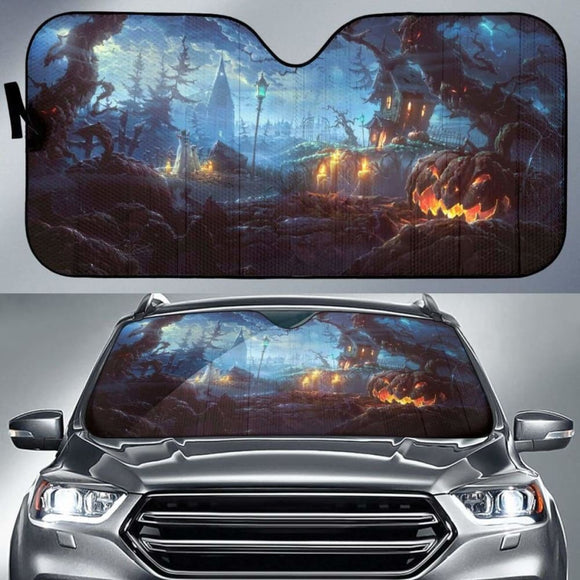 Halloween Cool Art Sun Shade Amazing Best Gift Ideas 085424 - YourCarButBetter