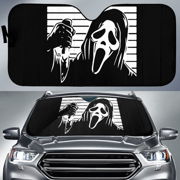 Halloween Ghostface The Scream Car Auto Sun Shades 212903 - YourCarButBetter