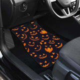Halloween Pattern Pumpkin Background Front And Back Car Mats 102802 - YourCarButBetter