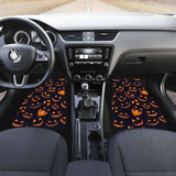 Halloween Pattern Pumpkin Background Front And Back Car Mats 102802 - YourCarButBetter