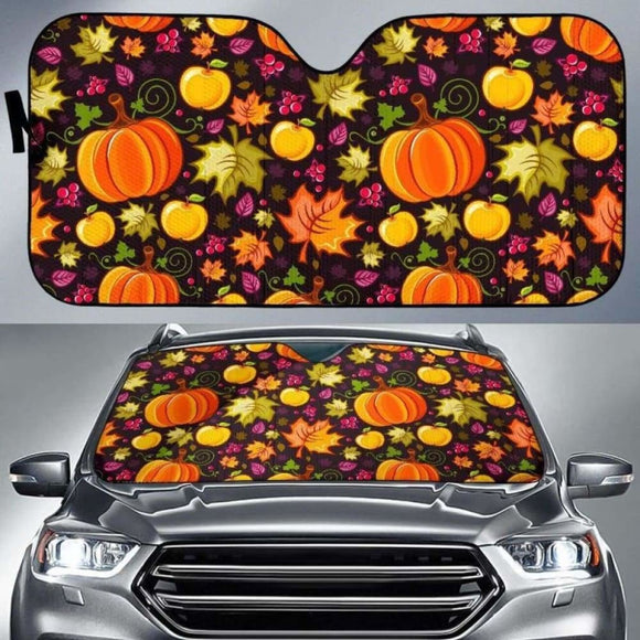 Halloween Pumpkin Auto Sun Shades 085424 - YourCarButBetter