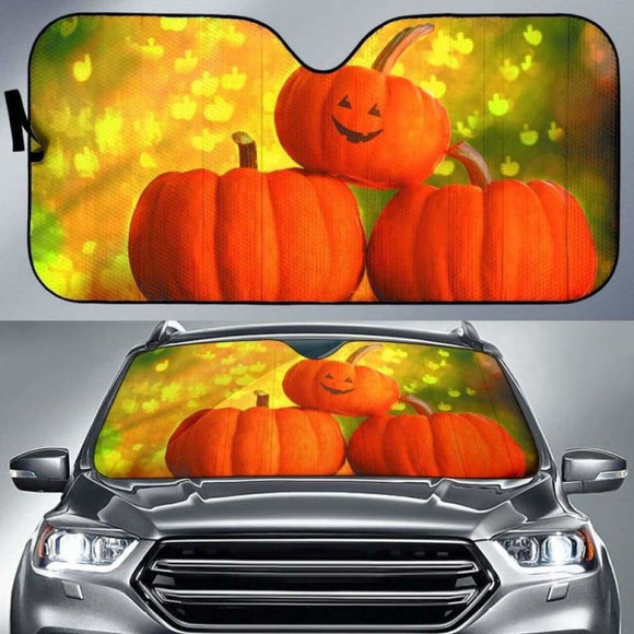 Halloween Pumpkin Car Sun Shade 085424 - YourCarButBetter