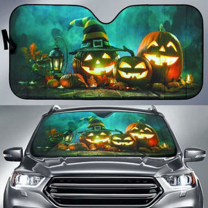 Halloween Pumpkin Car Sun Shades 085424 - YourCarButBetter