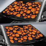 Halloween Pumpkin Pattern Car Auto Sun Shades 085424 - YourCarButBetter
