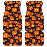 Halloween Pumpkin Pattern Front And Back Car Mats 102802 - YourCarButBetter