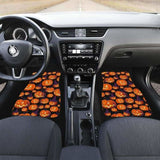 Halloween Pumpkin Pattern Front And Back Car Mats 102802 - YourCarButBetter