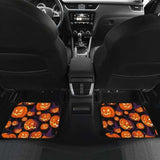 Halloween Pumpkin Pattern Front And Back Car Mats 102802 - YourCarButBetter