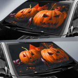 Halloween Pumpkins Auto Sun Shades 085424 - YourCarButBetter