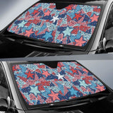 Hand Drawn Colorful Starfish Car Auto Sun Shades 460402 - YourCarButBetter