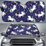 Hand Drawn Cute Unicorn Star Planet Car Auto Sun Shades 172609 - YourCarButBetter