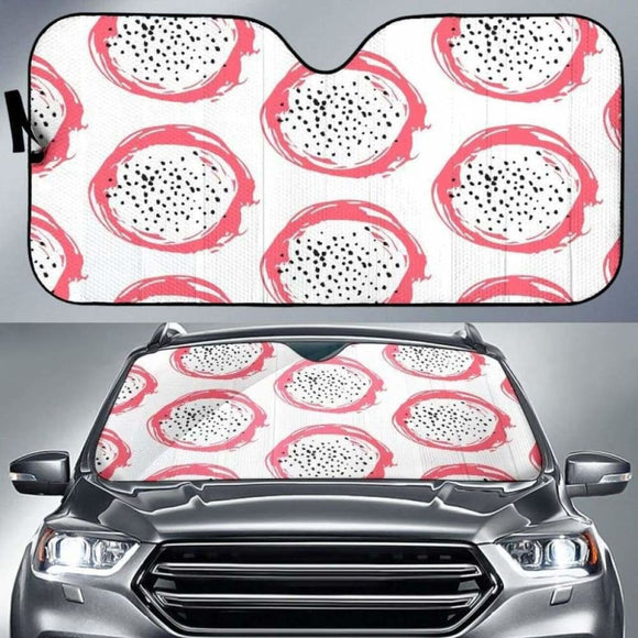 Hand Drawn Dragon Fruit Car Auto Sun Shades 172609 - YourCarButBetter