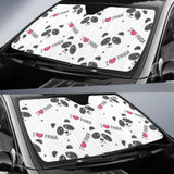 Hand Drawn Faces Of Pandas Pattern Car Auto Sun Shades 172609 - YourCarButBetter