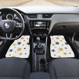 Hand Drawn Gold Black Star Pattern Front And Back Car Mats 194013 - YourCarButBetter