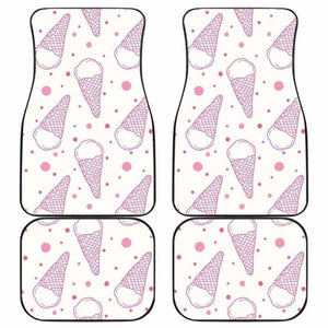 Hand Drawn Ice Cream Pattern Front And Back Car Mats 160830 - YourCarButBetter