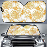 Hand Drawn Orange Fruit Pattern Car Auto Sun Shades 460402 - YourCarButBetter