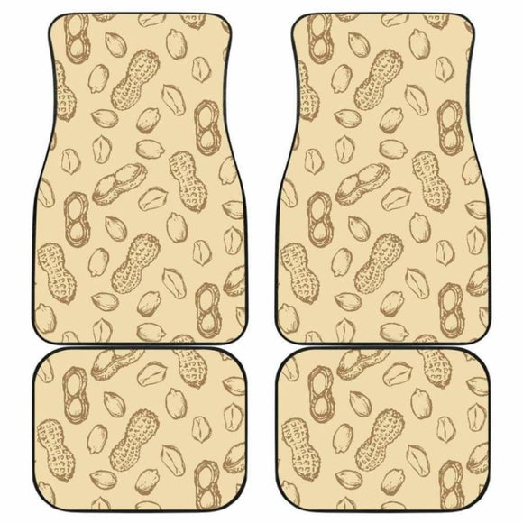 Hand Drawn Peanuts Pattern Front And Back Car Mats 103406 - YourCarButBetter