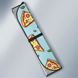 Hand Drawn Pizza Blue Background Car Auto Sun Shades 094201 - YourCarButBetter