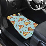 Hand Drawn Pizza Blue Background Front And Back Car Mats 142711 - YourCarButBetter