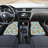 Hand Drawn Pizza Blue Background Front And Back Car Mats 142711 - YourCarButBetter