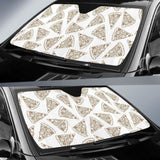 Hand Drawn Pizza Pattern Car Auto Sun Shades 094201 - YourCarButBetter