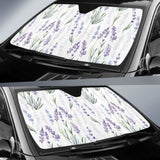 Hand Painting Watercolor Lavender Car Auto Sun Shades 460402 - YourCarButBetter