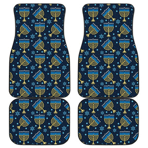 Hanukkah Blue Print Pattern Car Floor Mats 210201 - YourCarButBetter