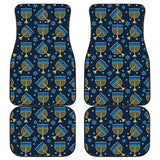 Hanukkah Blue Print Pattern Car Floor Mats 210201 - YourCarButBetter