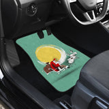 Happy Moments Christmas Gift From Santa Claus And Reindeer Car Floor Mats 210601 - YourCarButBetter