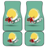 Happy Moments Christmas Gift From Santa Claus And Reindeer Car Floor Mats 210601 - YourCarButBetter