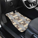 Happy Pug Pattern Front And Back Car Mats 102918 - YourCarButBetter