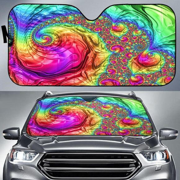 Happy Rainbow Auto Sun Shade 174510 - YourCarButBetter