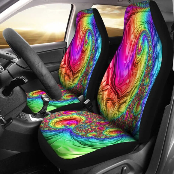 Happy Rainbow Car Seat Covers 174510 - YourCarButBetter